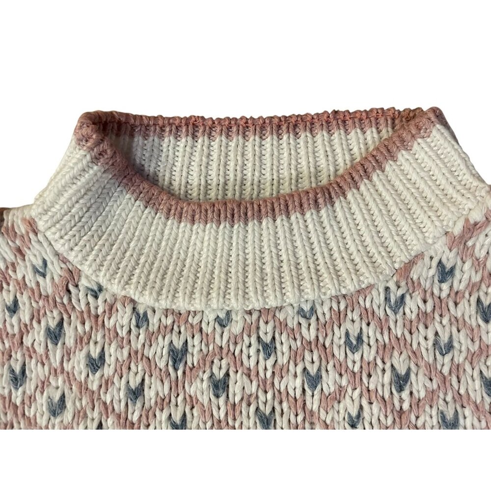 Vintage Ivy Club Sweater Women's M Geometric Mock Neck Grandmacore Used - Picture 6 of 15